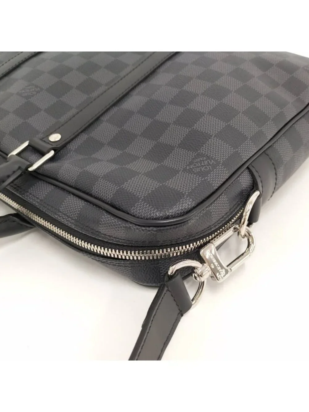 Louis Vuitton Porte Documents Voyage PM Business Bag Damier Graphite